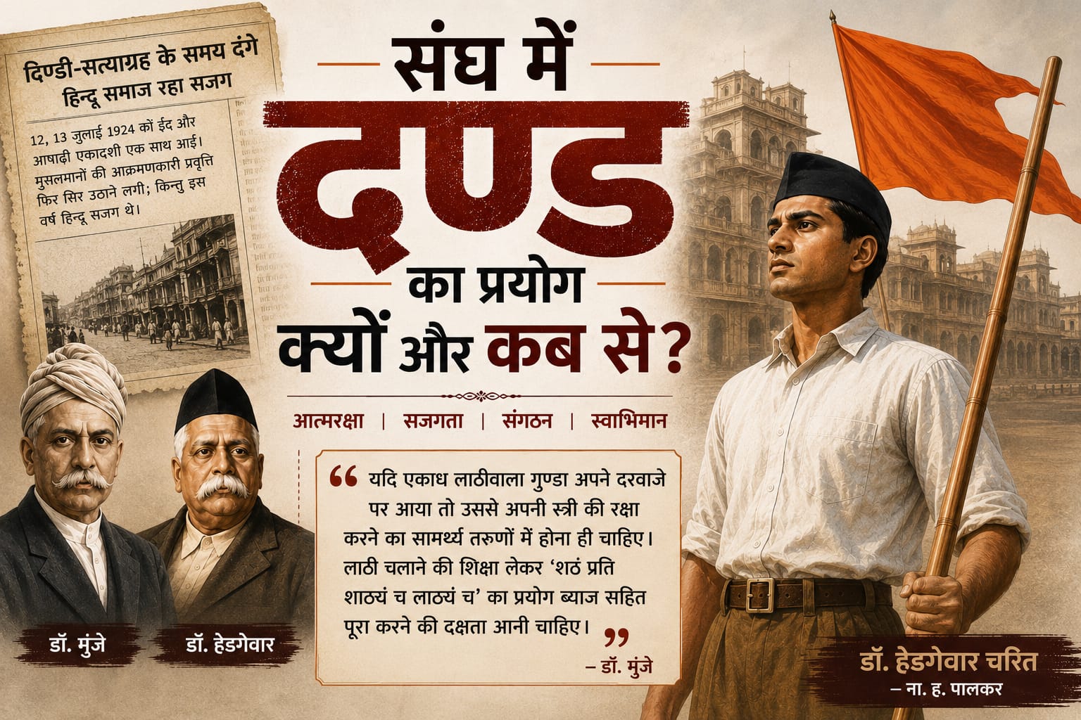 संघ में दण्ड का प्रयोग क्यों शुरू हुआ, डॉ. हेडगेवार और डॉ. मुंजे